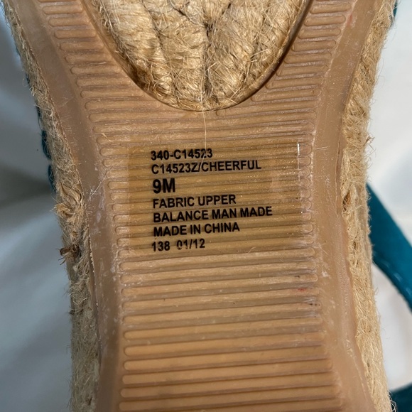 Cliffs By White Mountain Cheerful Slingback Espadrilles Sz 9M - Picture 7 of 7